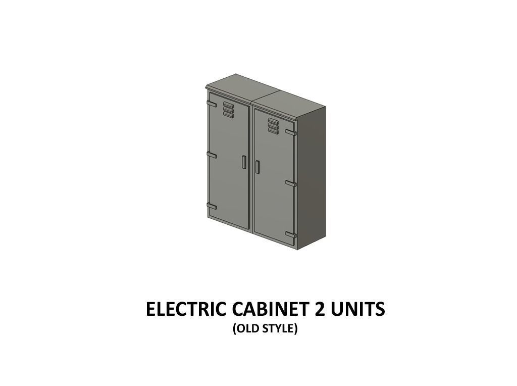 LINE-0002 Line side US set 30 items H0-scale 3D print model_7