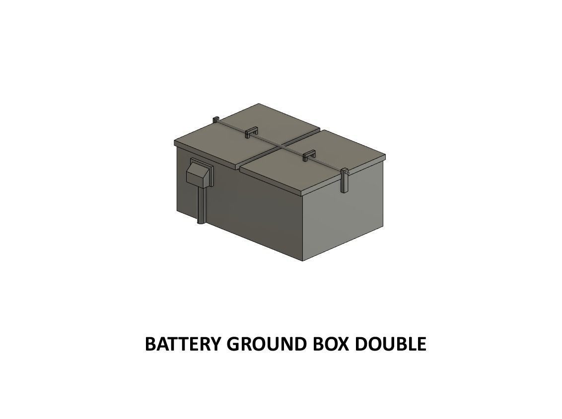 LINE-0002 Line side US set 30 items H0-scale 3D print model_11