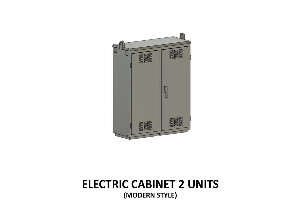 LINE-0002 Line side US set 30 items H0-scale 3D print model_4