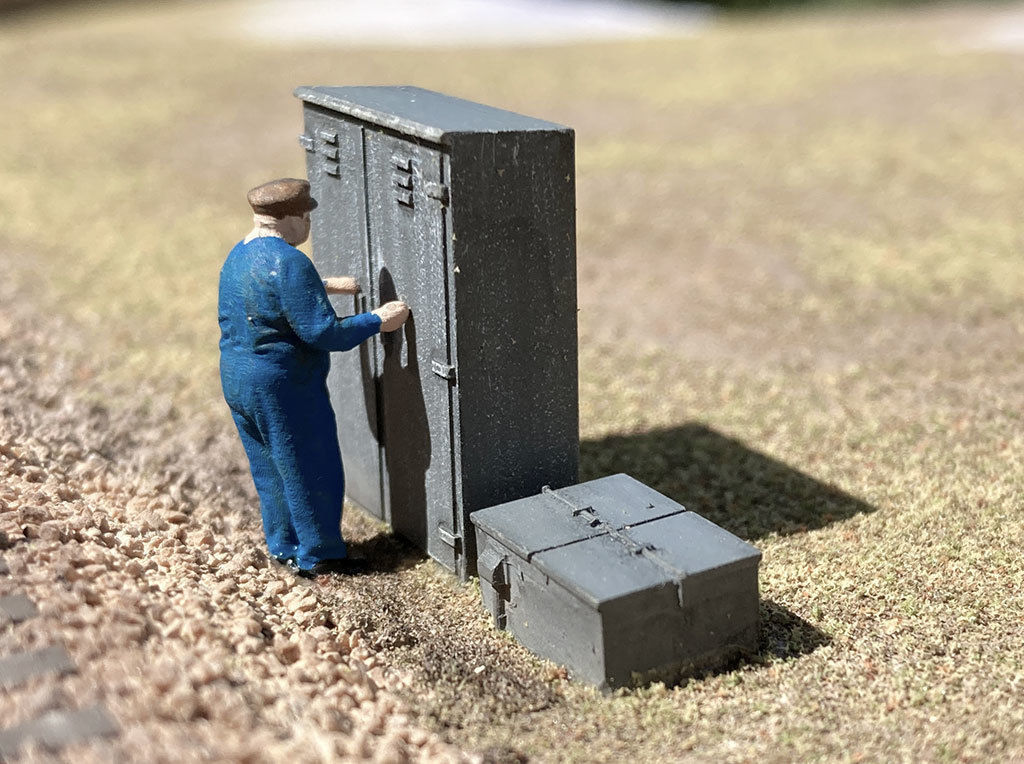 LINE-0002 Line side US set 30 items H0-scale 3D print model_8