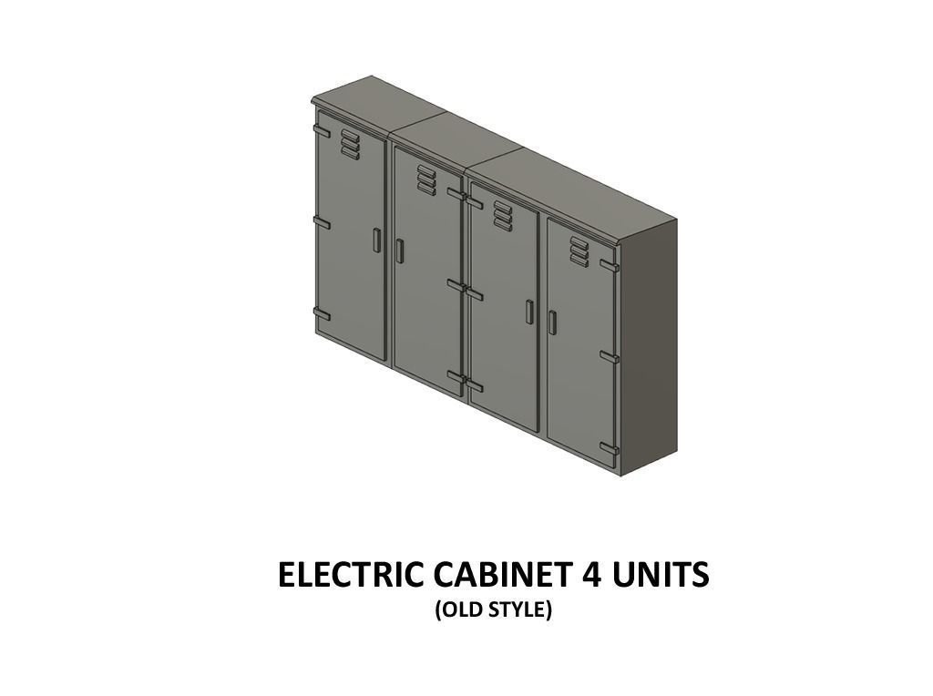 LINE-0002 Line side US set 30 items H0-scale 3D print model_9