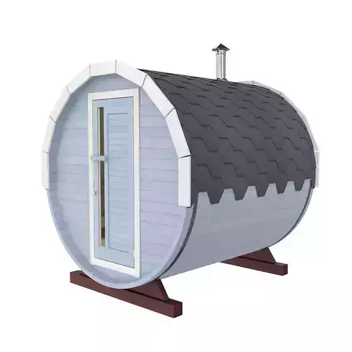 bathhouse wooden sauna with tiled roof