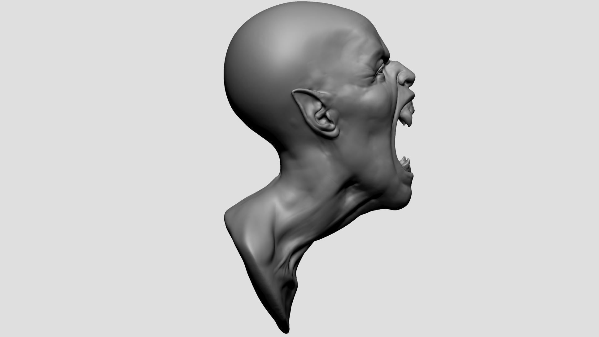 Creature Head B 3D model_2