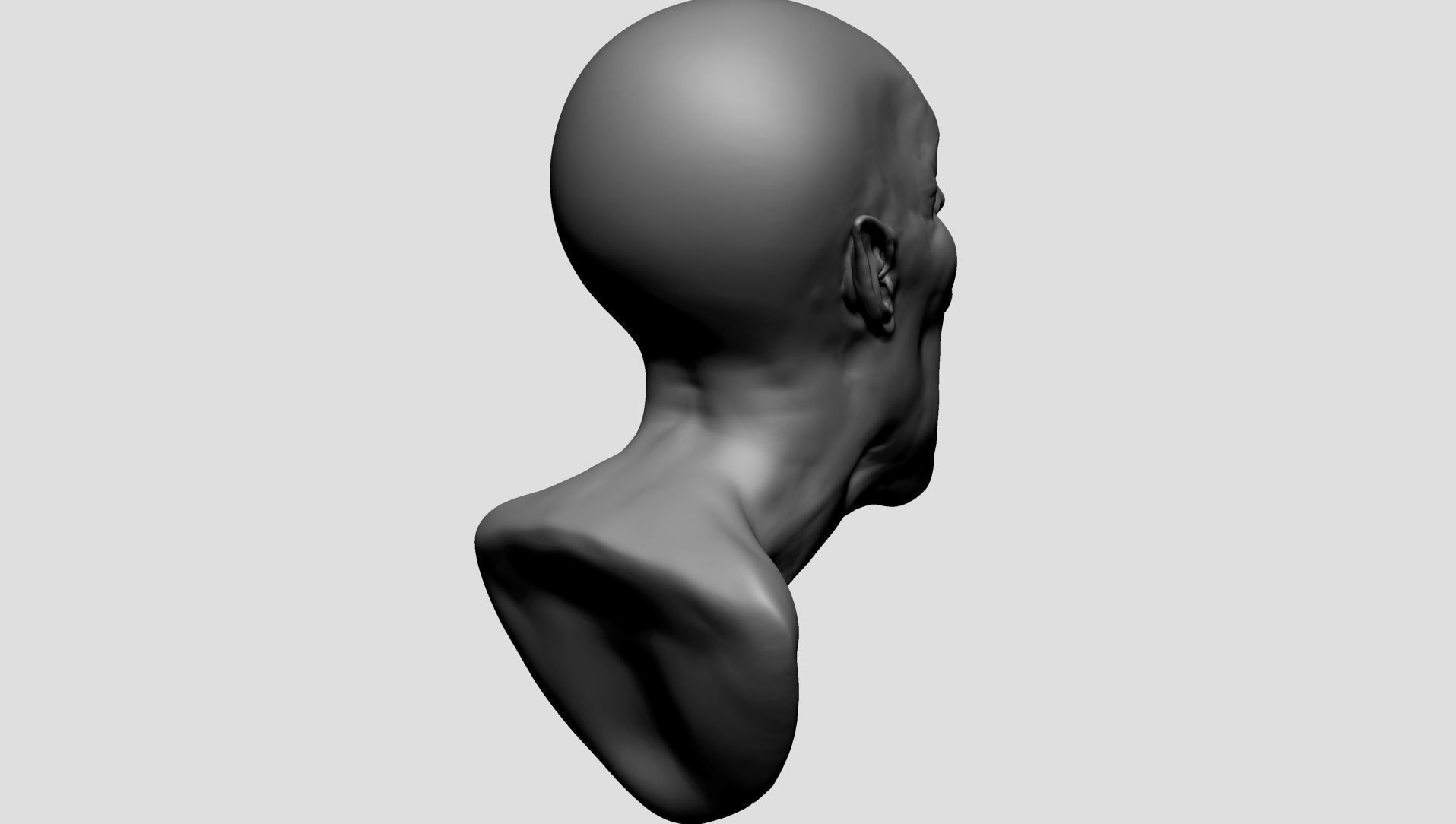 Creature Head B 3D model_3