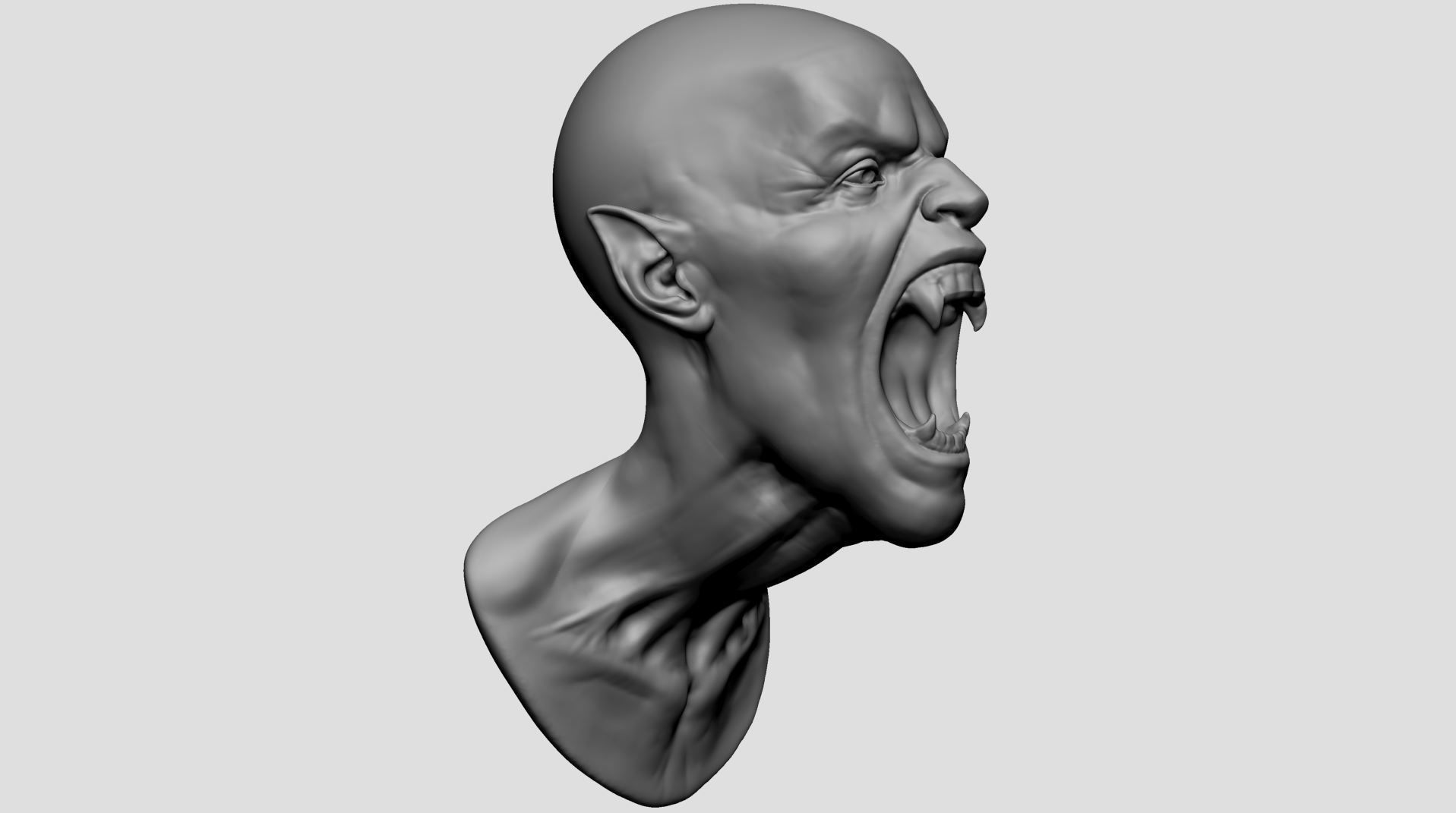 Creature Head B 3D model_1