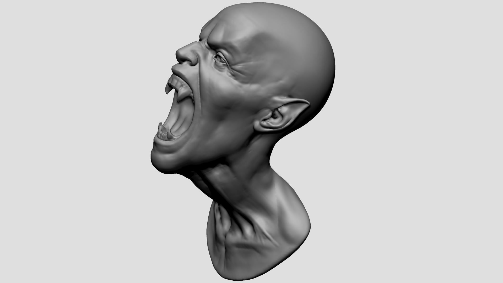Creature Head B 3D model_6