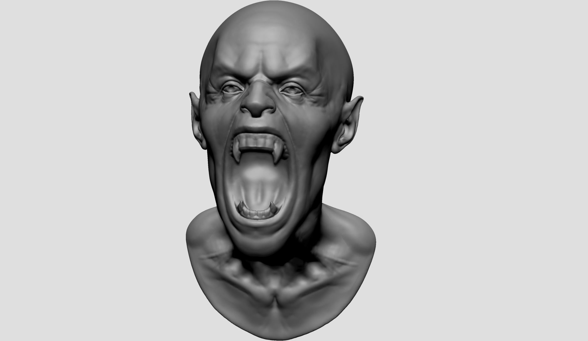 Creature Head B 3D model_7