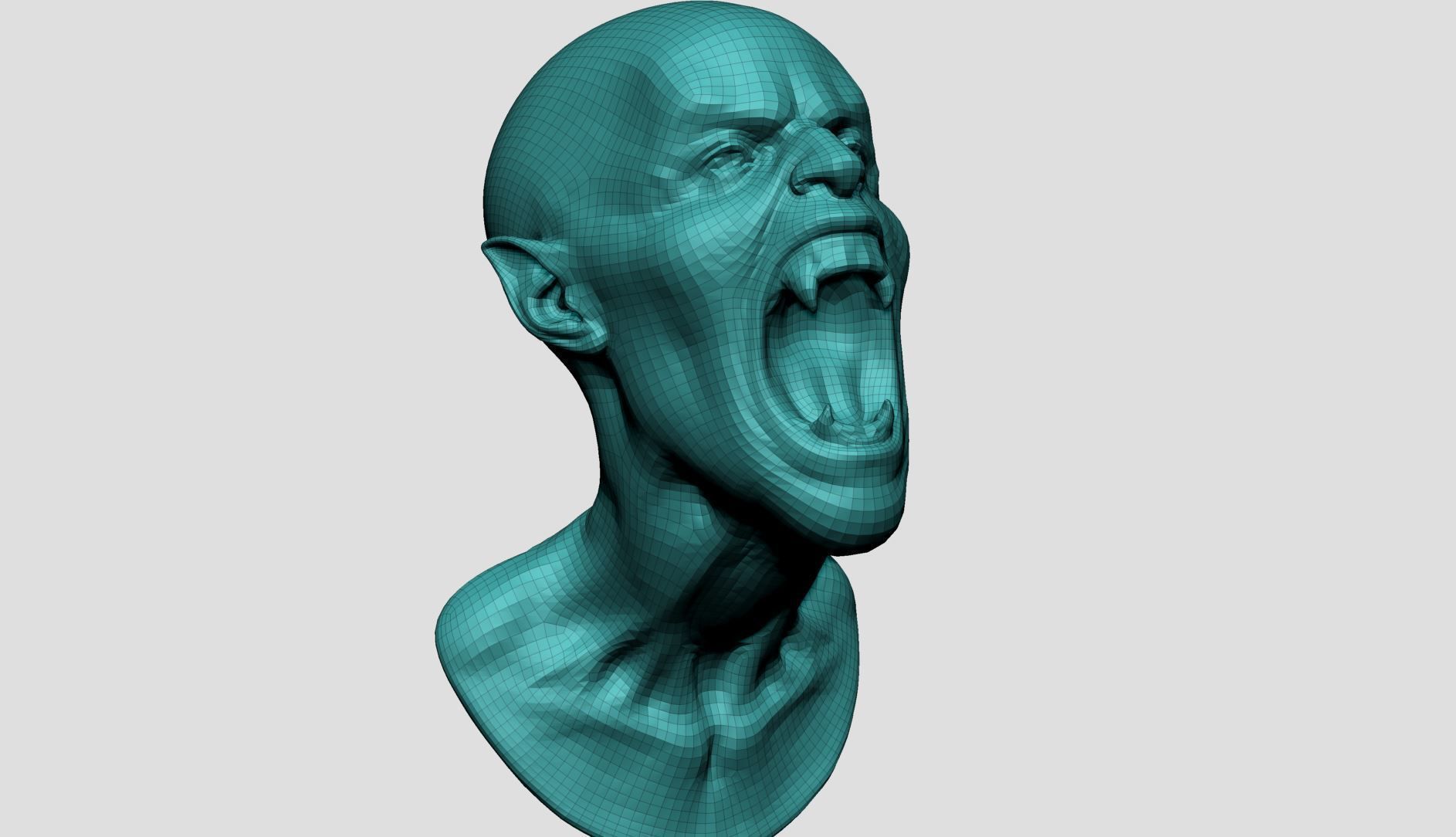 Creature Head B 3D model_10