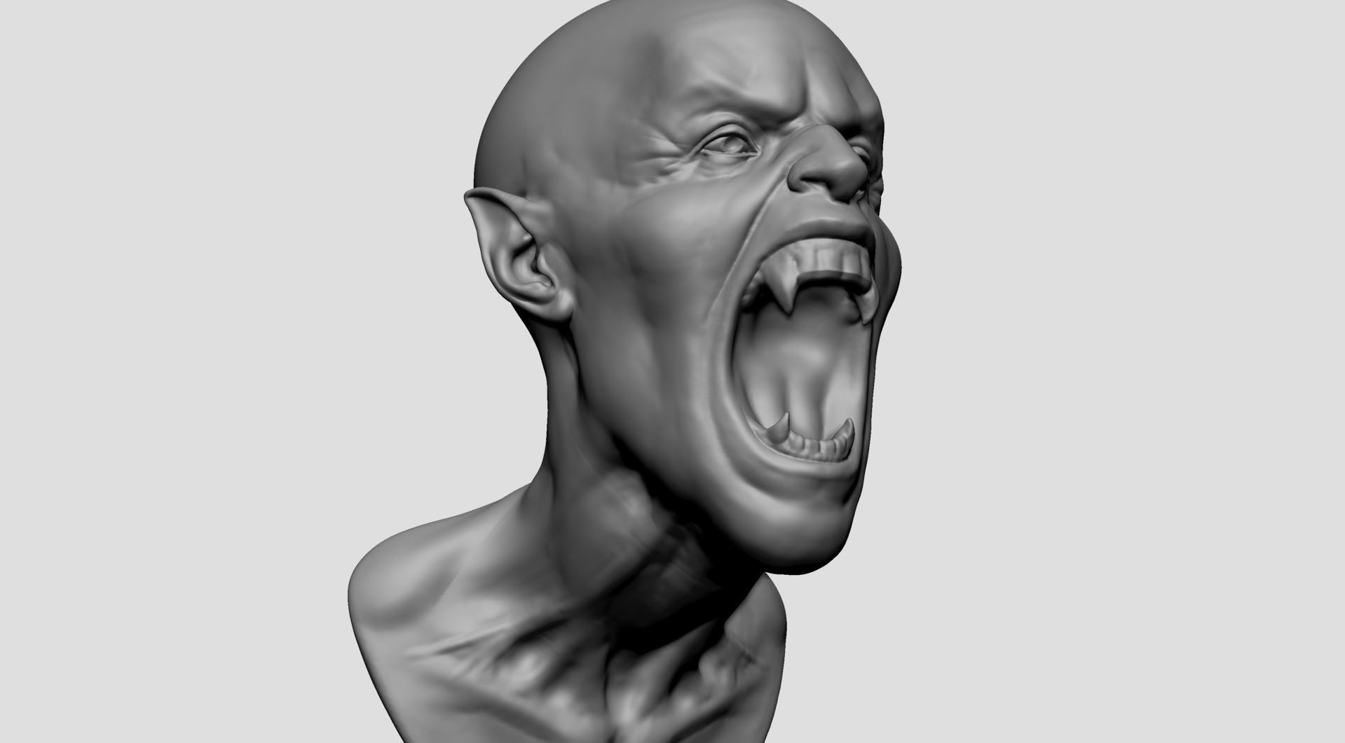 Creature Head B 3D model_8