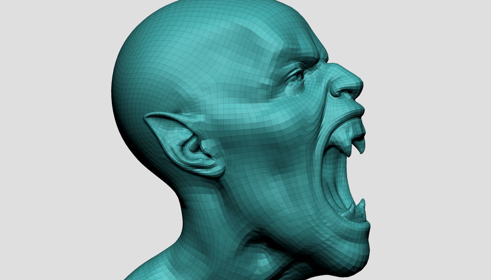 Creature Head B 3D model_11