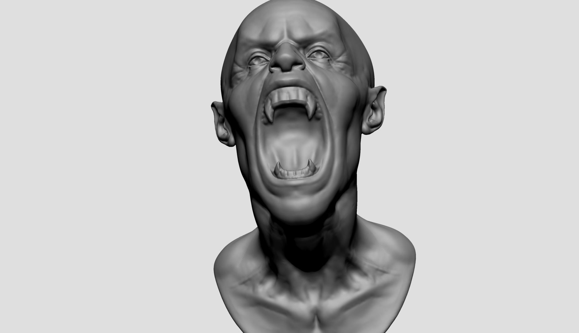 Creature Head B 3D model_9