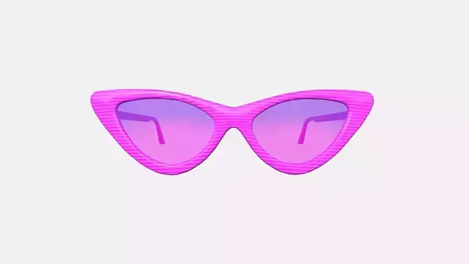 Sunglass Vintage B08 Pink - Character Design Fashion Low-poly 3D model