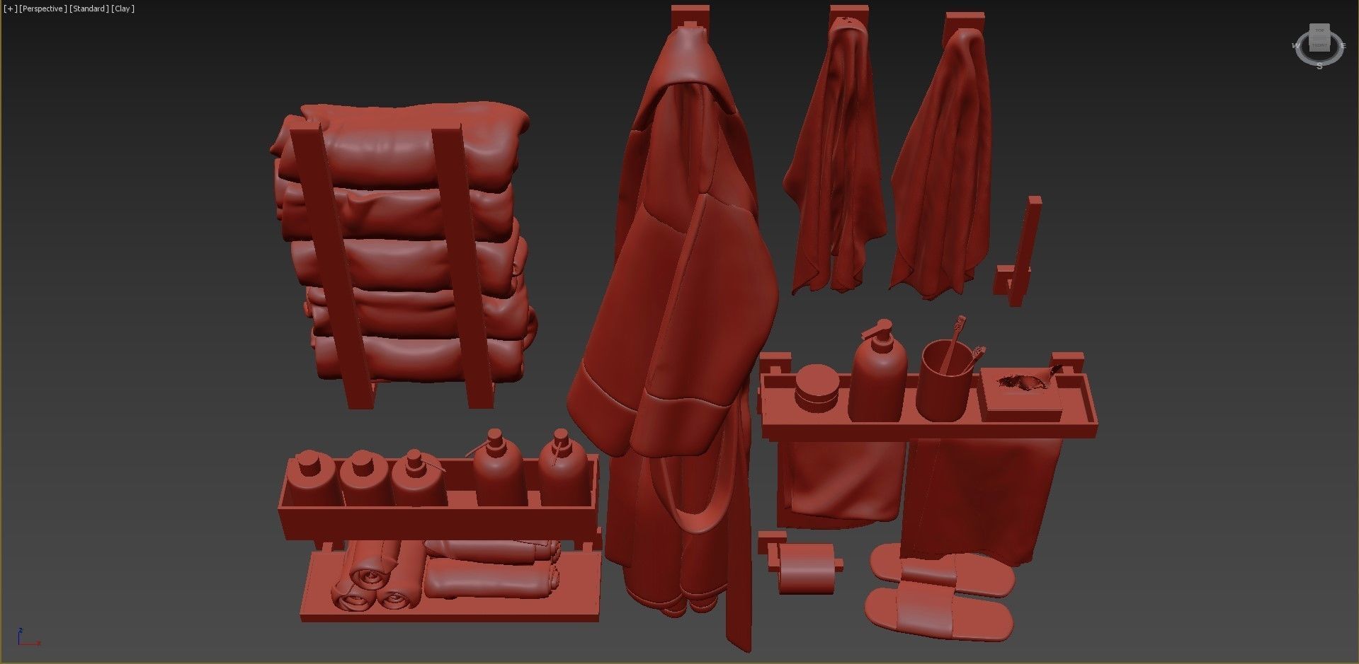 Next Color palette  Decorative Bathroom Set 4 3D model_10