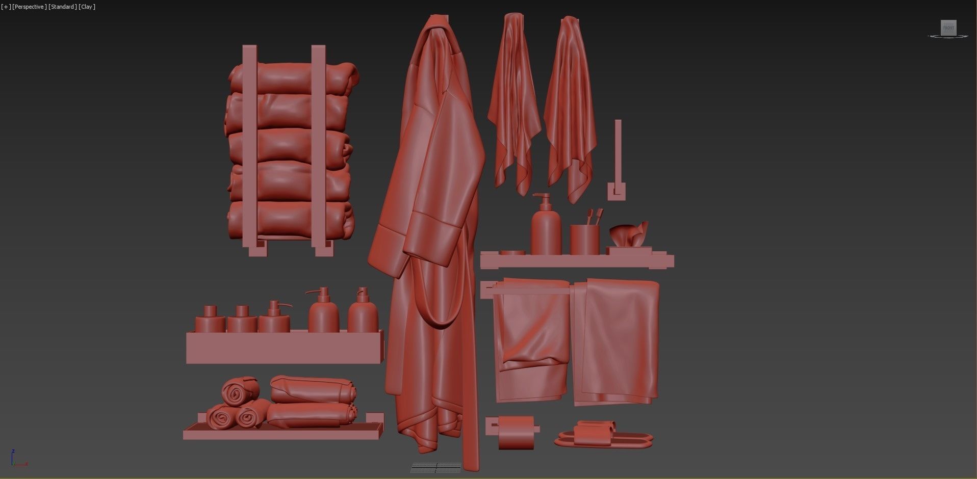 Next Color palette  Decorative Bathroom Set 4 3D model_7