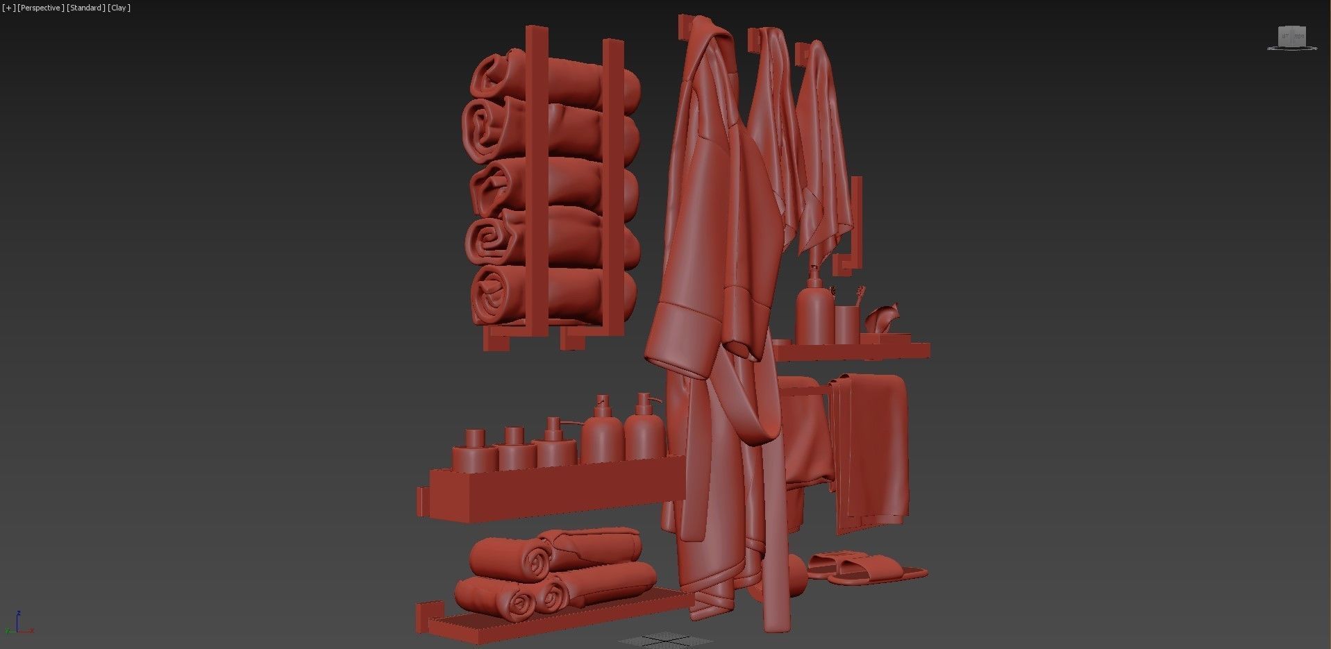 Next Color palette  Decorative Bathroom Set 4 3D model_5