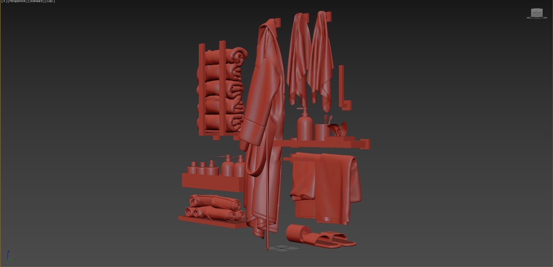 Next Color palette  Decorative Bathroom Set 4 3D model_9