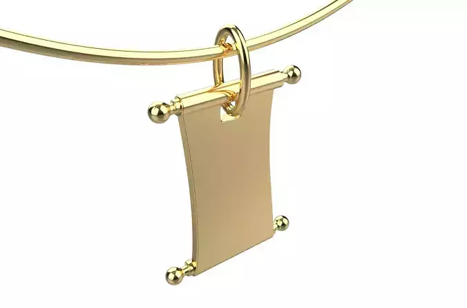 Papyrus golden necklace 3D print model