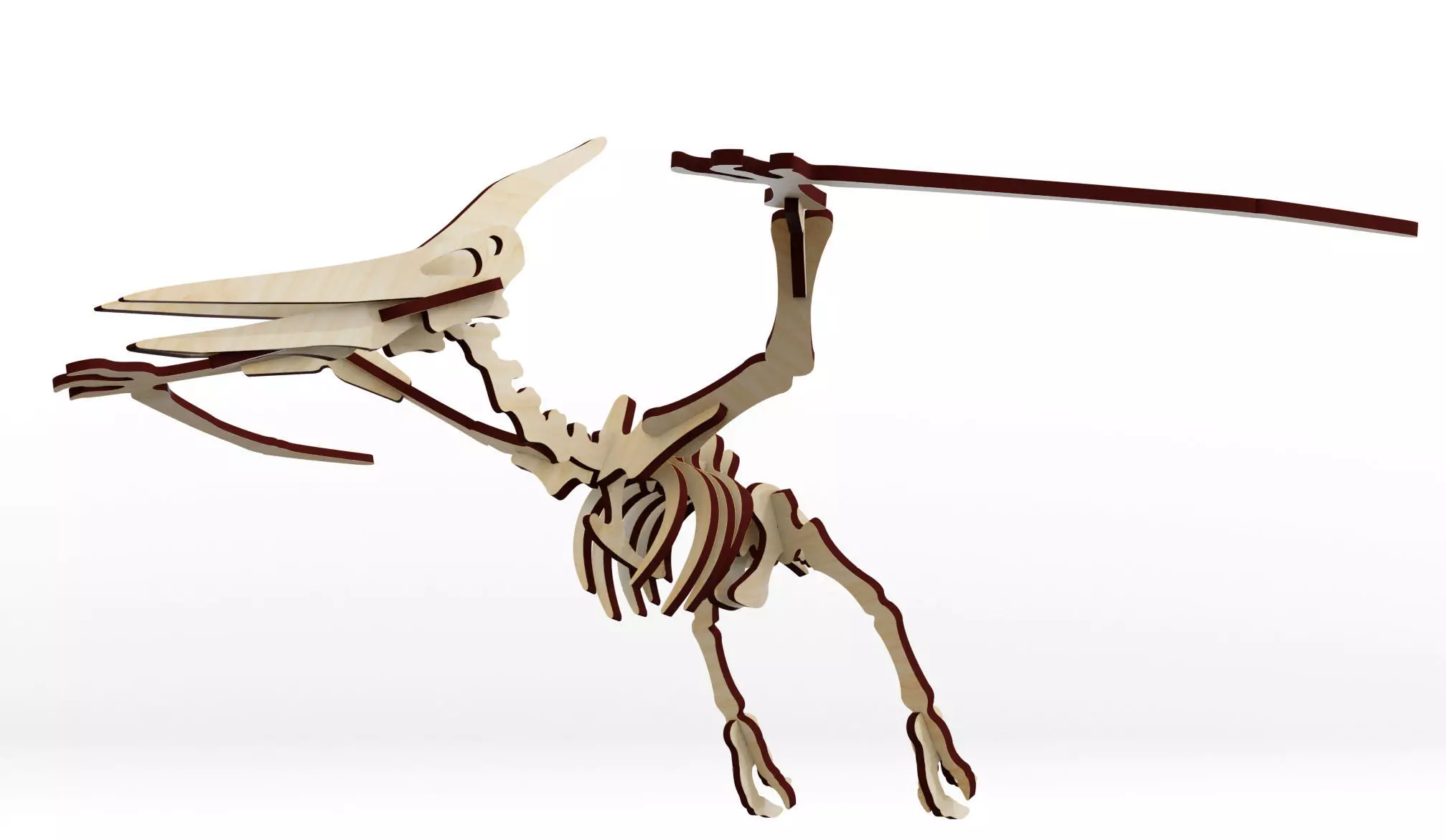 Pterodactilo - Rompecabezas 3D puzzle - pterosaurio 3D print model