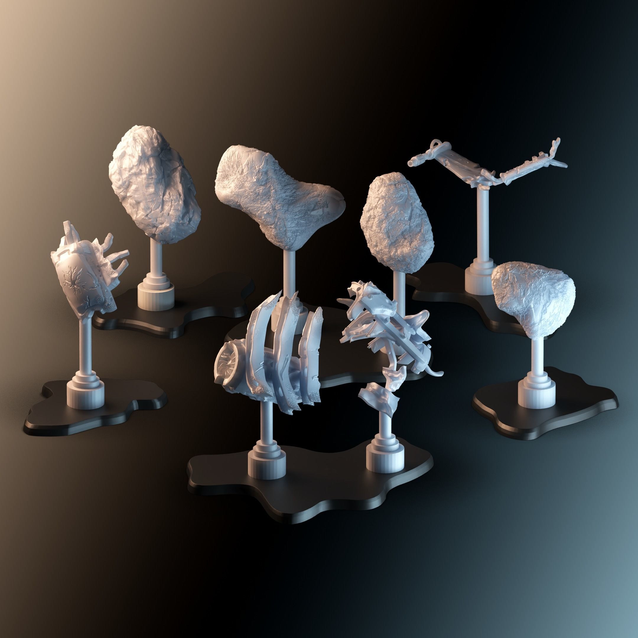 Space Scenery Obstacles for Star Wars Armada and X-Wing 3D print model_6