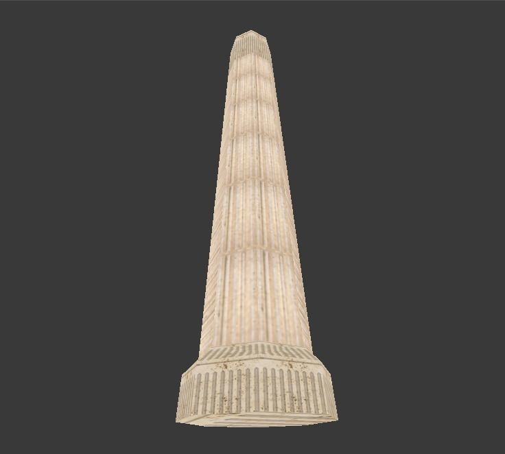 Gerudo Palace Pillar Free low-poly 3D model_4