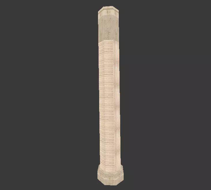 Gerudo Palace Pillar Free low-poly 3D model_0
