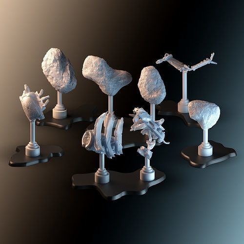Space Scenery Obstacles for Star Wars X-Wing 3D print model