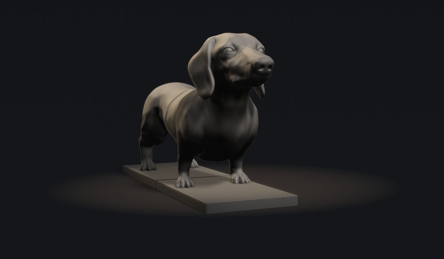 Dachshund Book-holder 3D print model_4