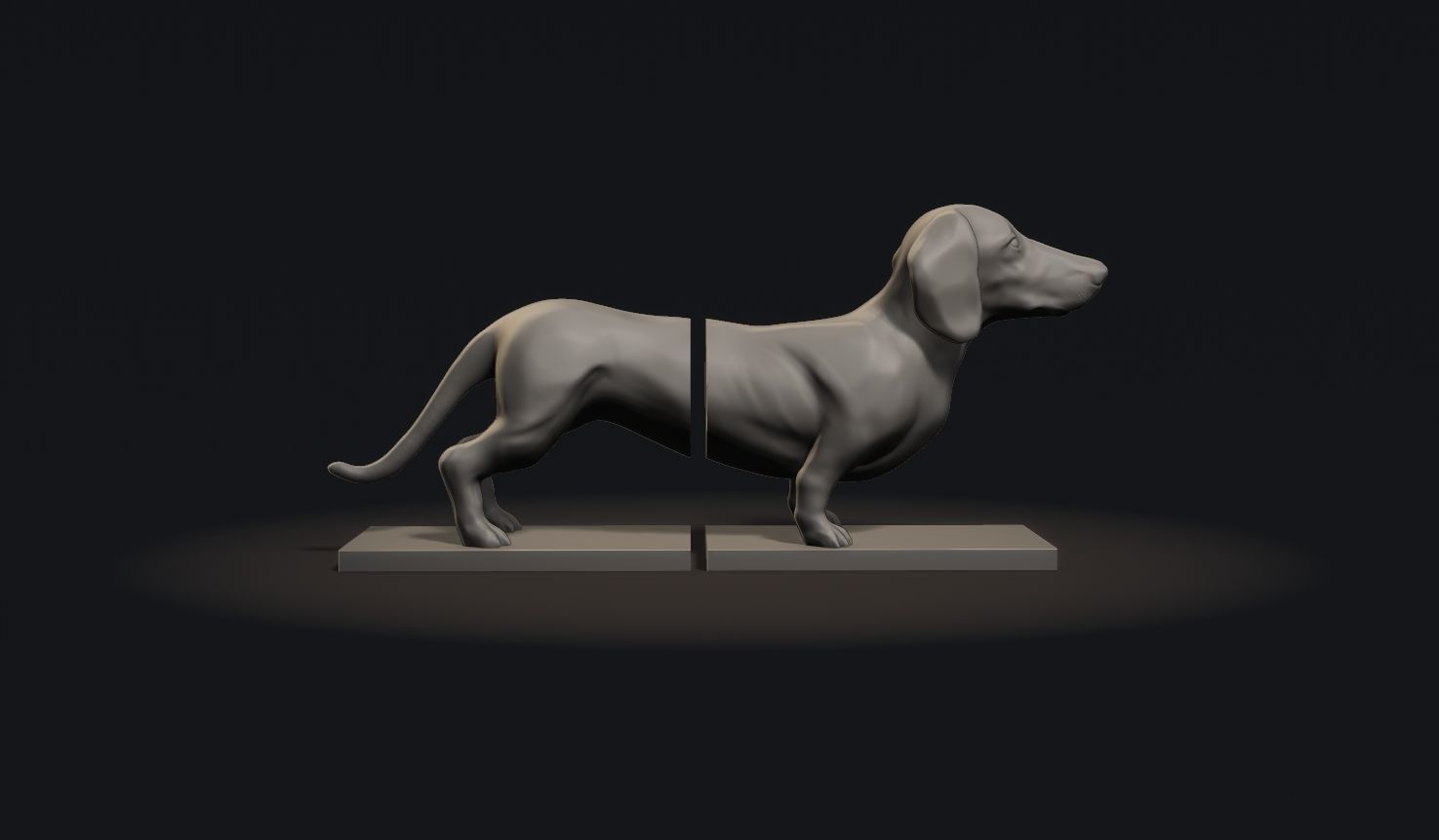 Dachshund Book-holder 3D print model_3