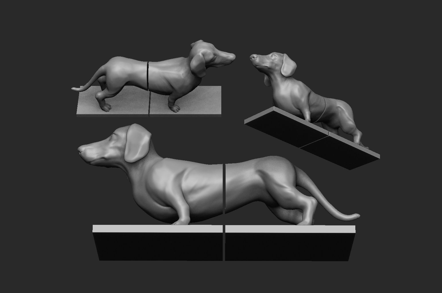 Dachshund Book-holder 3D print model_6