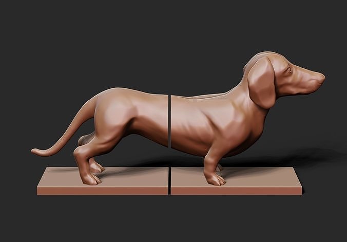 Dachshund Book-holder 3D print model