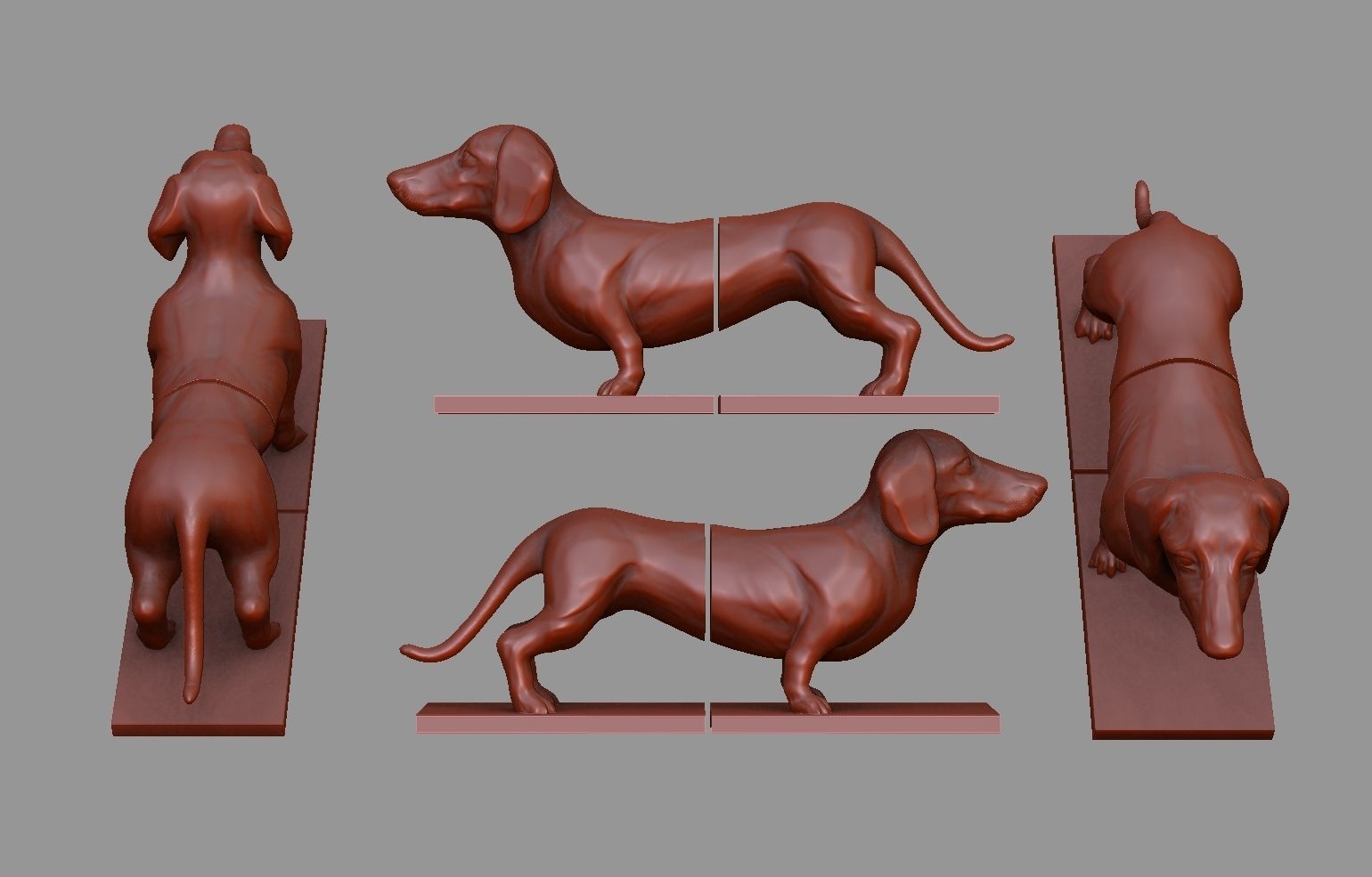 Dachshund Book-holder 3D print model_5
