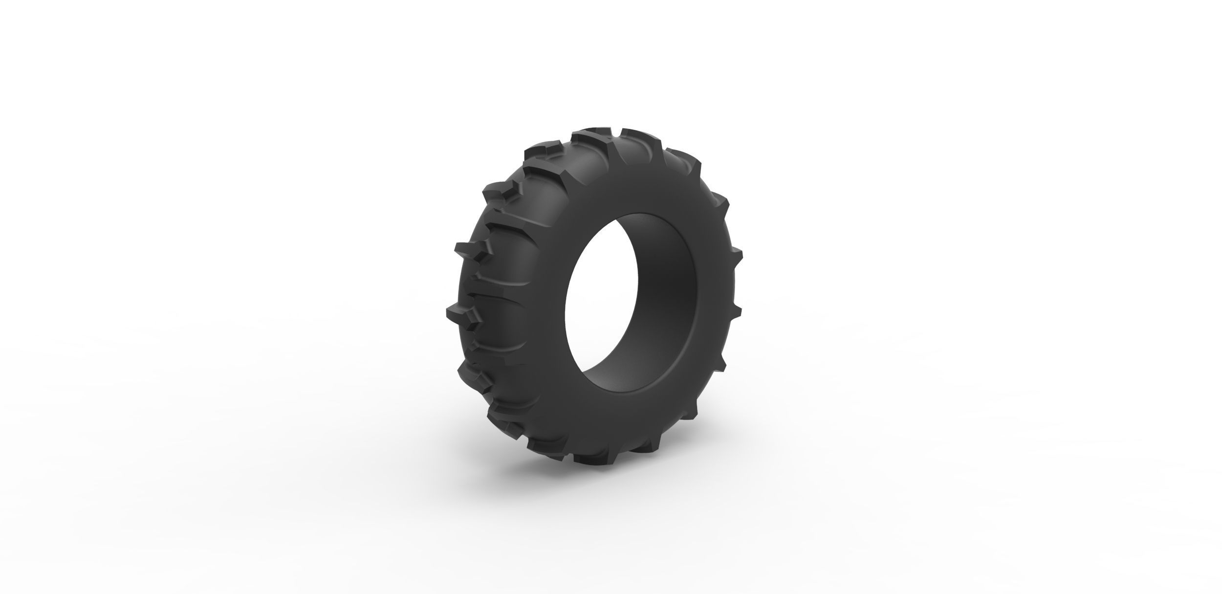 Tractor tire 3 Scale 1 to 25 3D print model_1