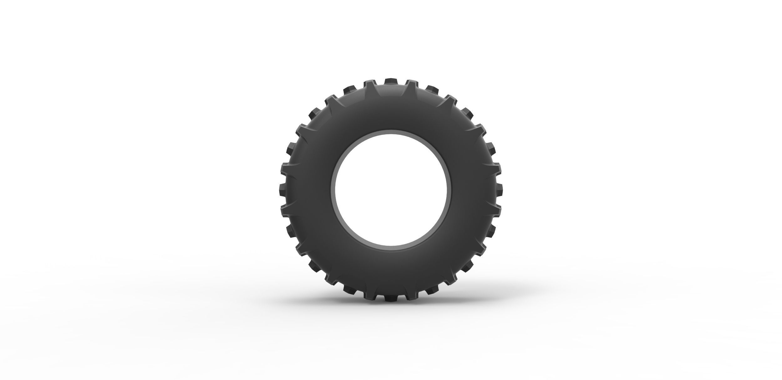 Tractor tire 3 Scale 1 to 25 3D print model_4