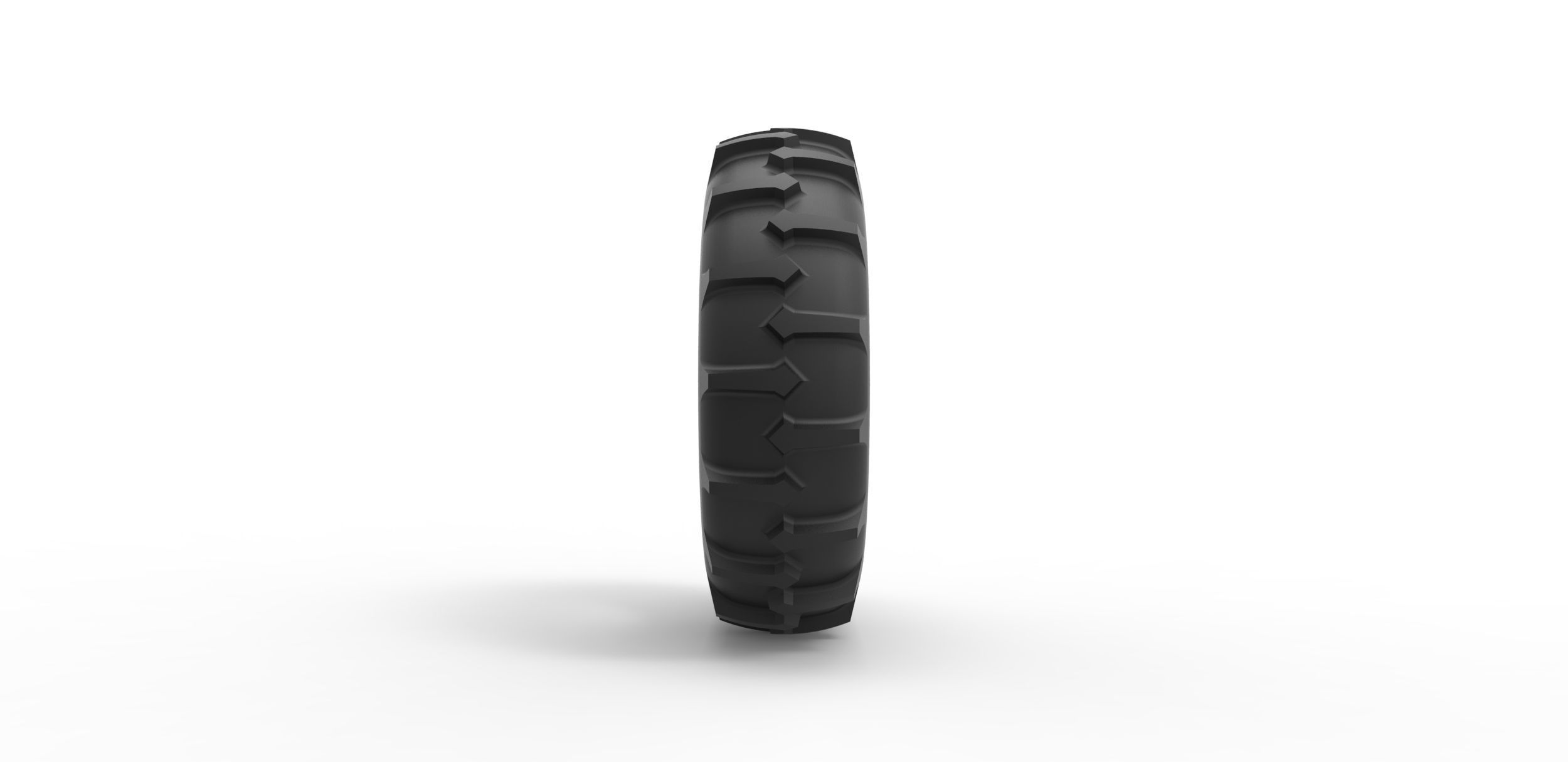 Tractor tire 3 Scale 1 to 25 3D print model_3