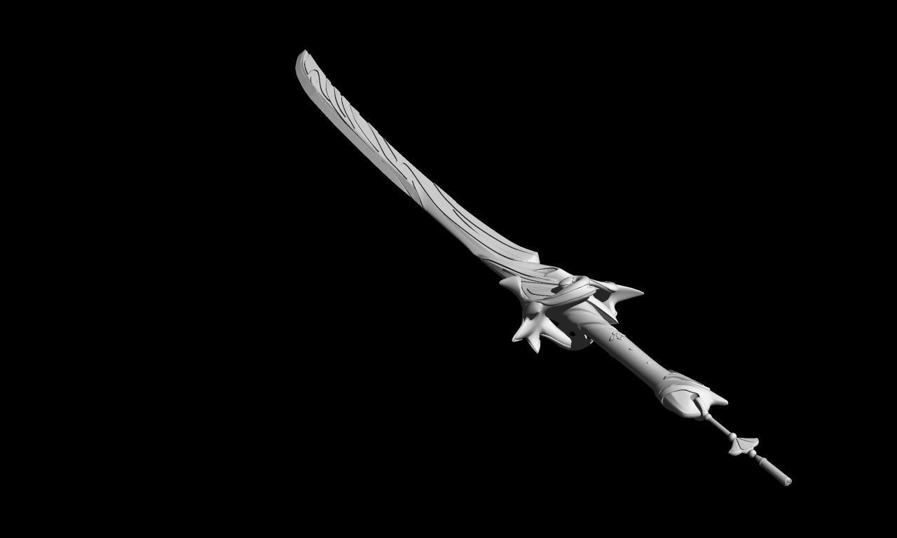 Genshin Impact Haran Geppaku Futsu Ayato Sword 3D print model_64
