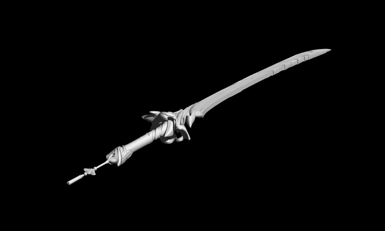Genshin Impact Haran Geppaku Futsu Ayato Sword 3D print model_63