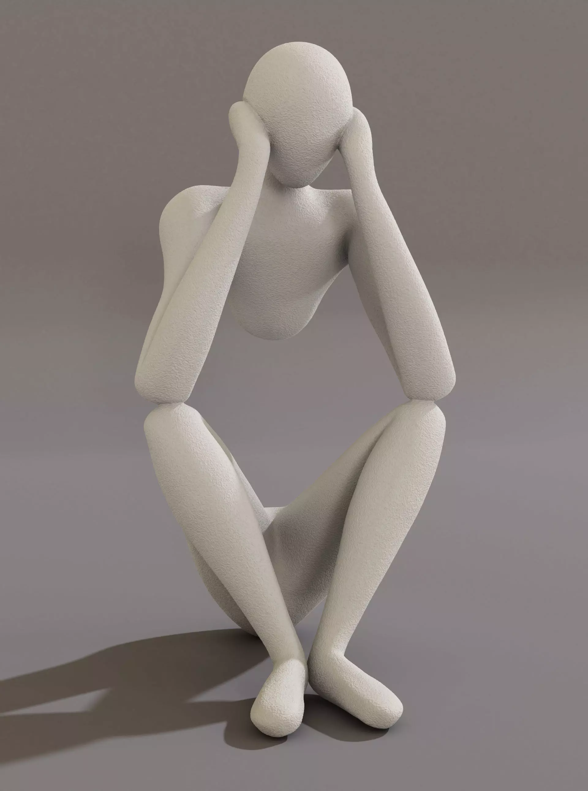 escultura meditando 3D print model