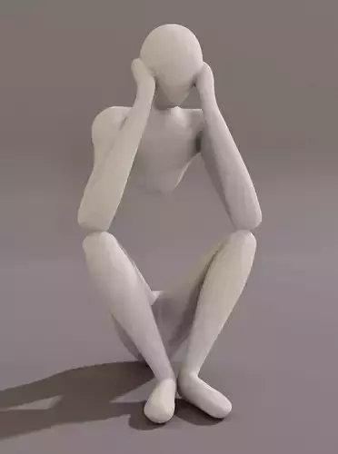 escultura meditando 
