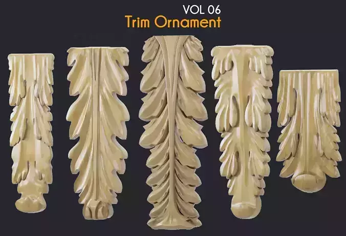 Trim Ornament VOL 6 Low-poly 3D model