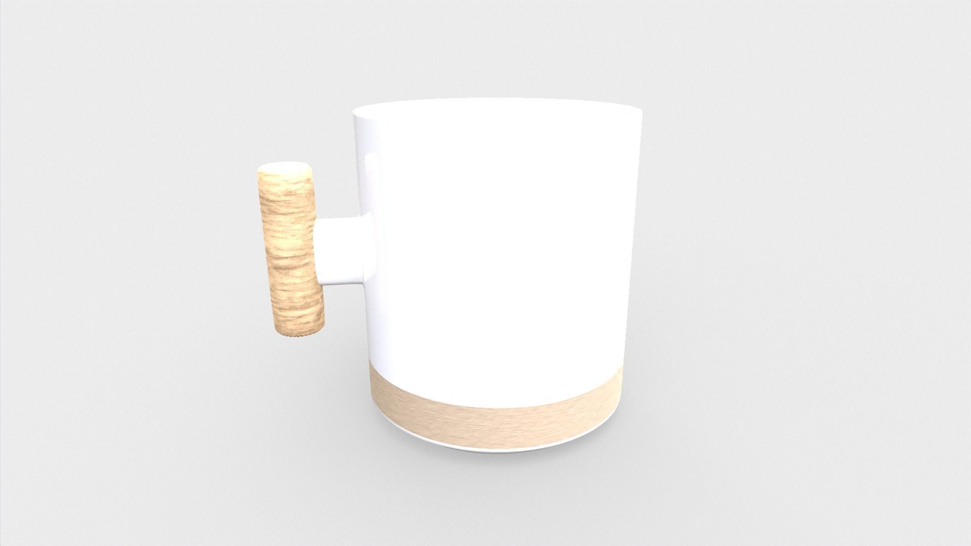 Ceramic Cappuccino Coffee Mug Low-poly 3D model_5
