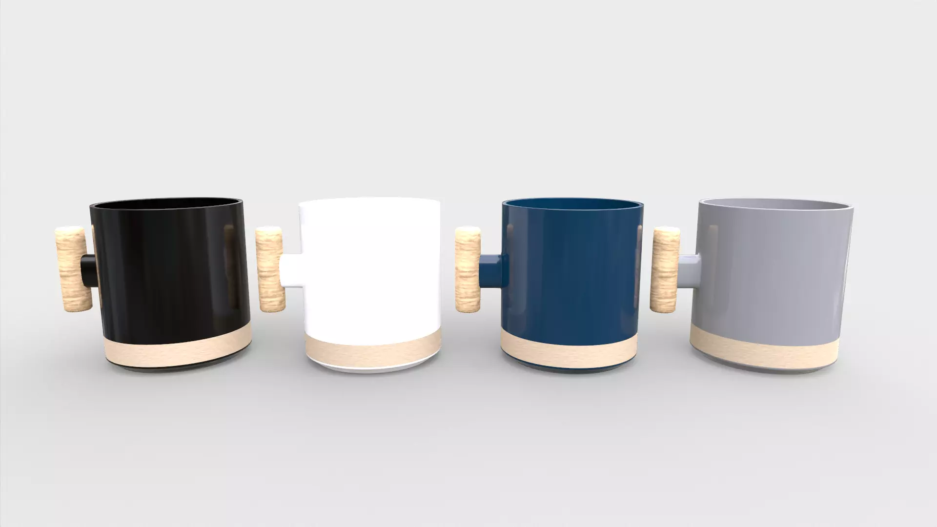 Ceramic Cappuccino Coffee Mug Low-poly 3D model_0