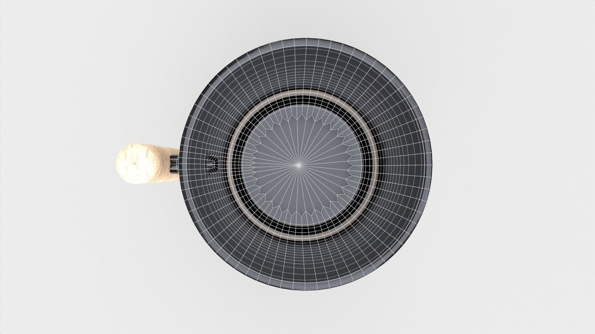 Ceramic Cappuccino Coffee Mug Low-poly 3D model_9