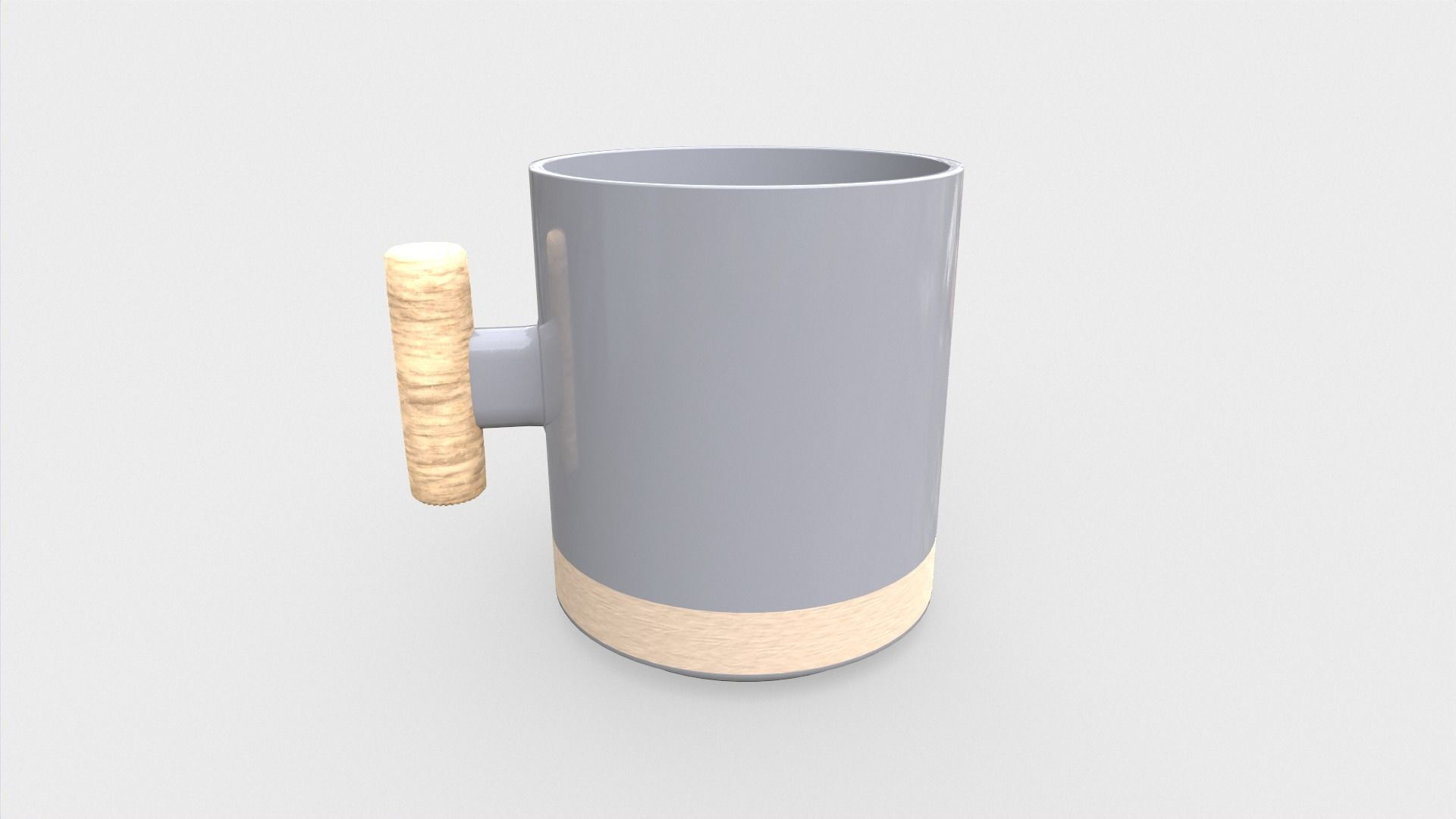 Ceramic Cappuccino Coffee Mug Low-poly 3D model_7