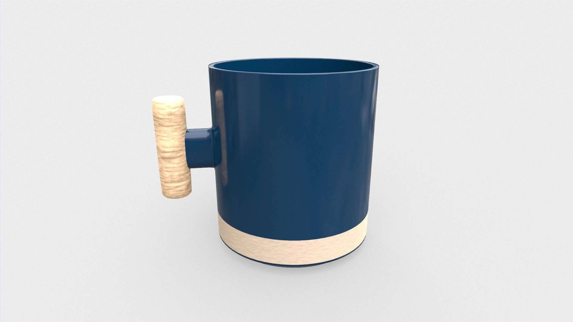 Ceramic Cappuccino Coffee Mug Low-poly 3D model_6