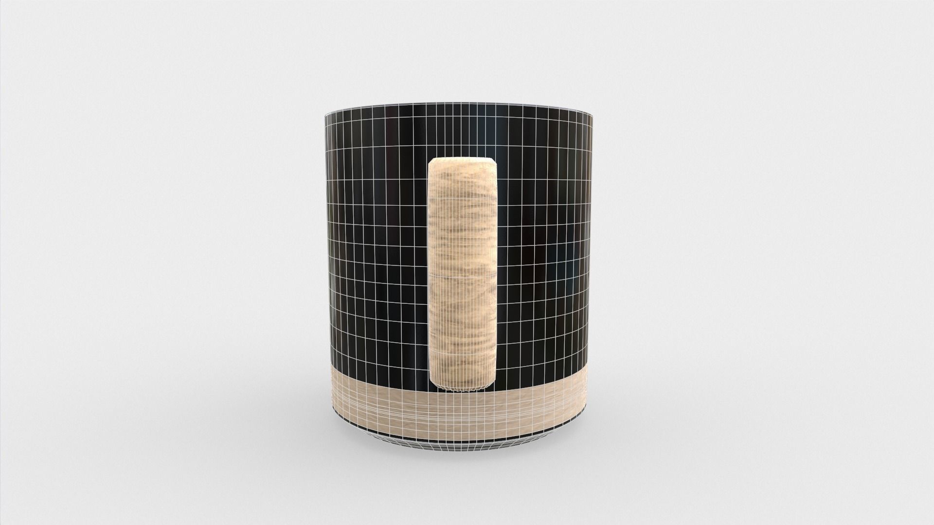 Ceramic Cappuccino Coffee Mug Low-poly 3D model_10