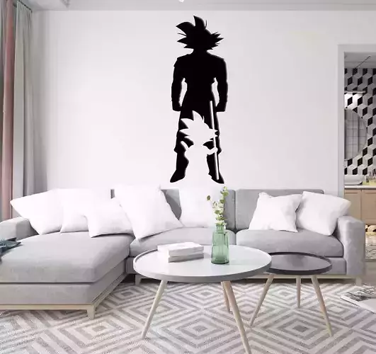 Goku silueta 2 3D print model