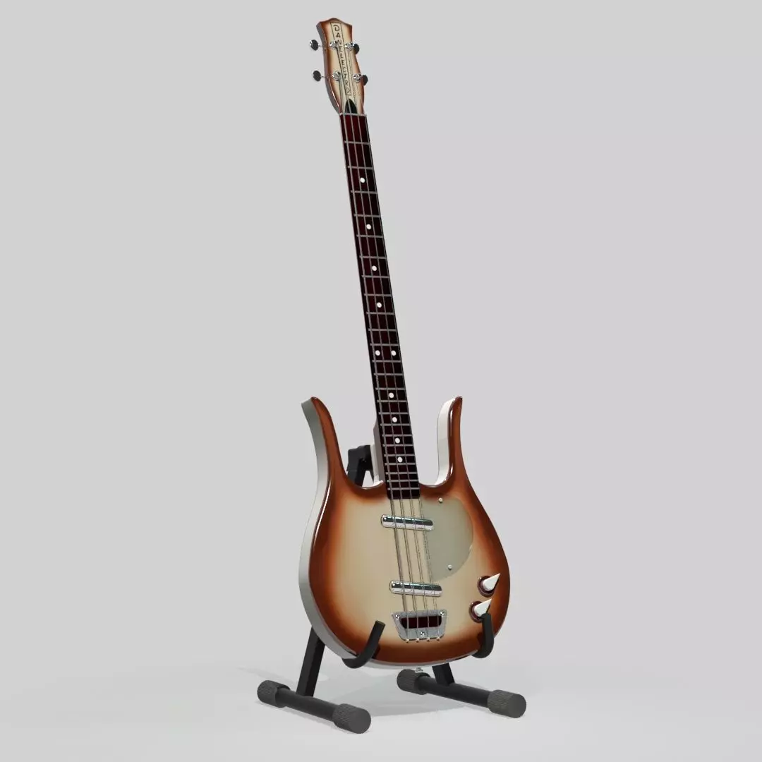 Danelectro Longhorn Bass guitar Free 3D model