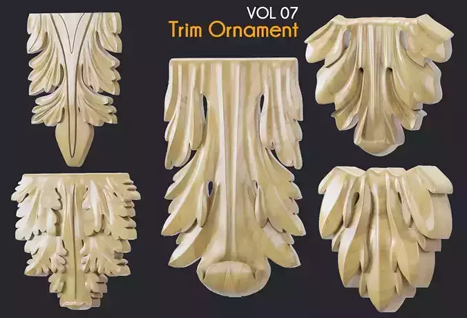 Trim Ornament VOL 7 Low-poly 3D model