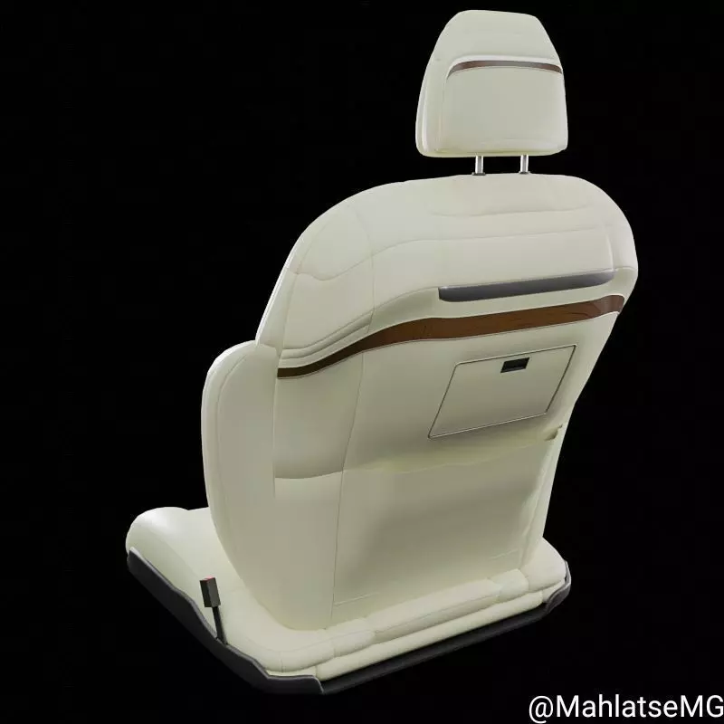 Car seat executive cream 3D model