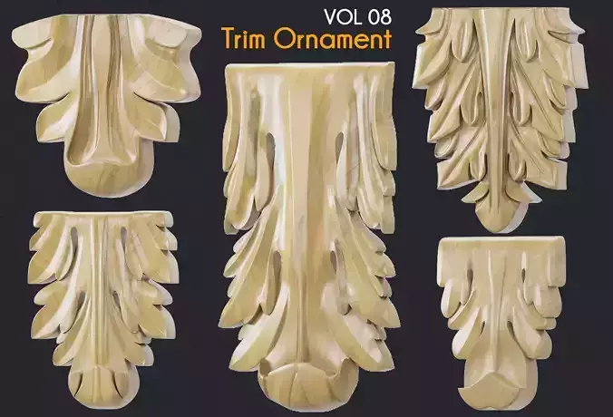 Trim Ornament VOL 8 Low-poly 3D model